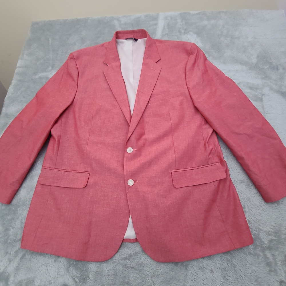 Croft  & Barrow Mens 48R Classic Fit Coral Sport Coat Blazer